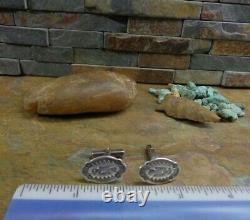 Rare Early Navajo Sterling Thunderbird Cufflinks Native Old Pawn Fred Harvey Era