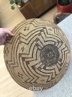 Rare Early Southwest Native American Indian Basket Basketry Tray 17.5