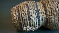Rare & Unusual Early 1900 Native American Salish Fully Imbricated Jar Basket