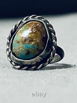 Rare Vintage Early Navajo Royston Turquoise Sterling Silver Ring