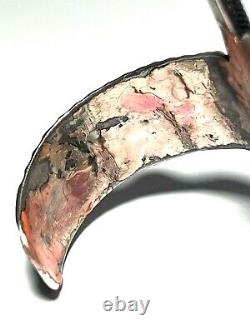 Rarest Handmade Early Unsigned Navajo Native American Silver Bracelet, Reduced