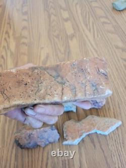 Red Desert Varnish Native American Indian Stone Effigy Rock Art, Artifact Tools