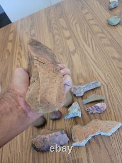 Red Desert Varnish Native American Indian Stone Effigy Rock Art, Artifact Tools