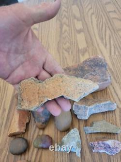 Red Desert Varnish Native American Indian Stone Effigy Rock Art, Artifact Tools