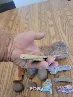 Red Desert Varnish Native American Indian Stone Effigy Rock Art, Artifact Tools