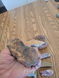 Red Desert Varnish Native American Indian Stone Effigy Rock Art, Artifact Tools