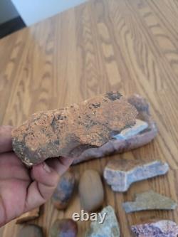 Red Desert Varnish Native American Indian Stone Effigy Rock Art, Artifact Tools