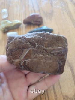 Red Jasper Coyote Native American Indian Stone Effigy RockArt Artifacts, Tools