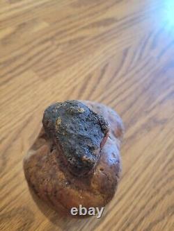 Red Mouth Snake Head Native American Stone Effigy Rock Art, Artifacts, Tools