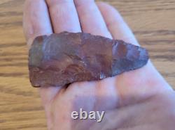 Red Obsidian Knife Native American Stone Rock Art, Artifacts, Tools