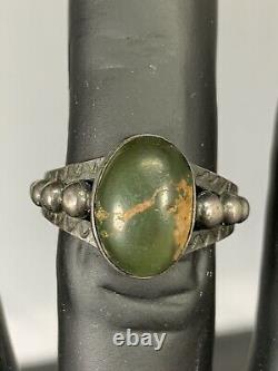 Royston Early Old Dead Pawn Beautiful Native American Turquoise Ring Size 10 1/4