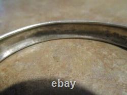 SCARCE EARLY TOMMY SINGER (d.) Navajo Sterling Overlay STAMPED DESIGN Bracelet