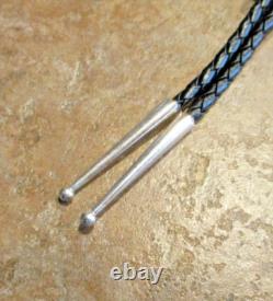 SPLENDID! EARLY TOMMY SINGER (d.) Navajo Sterling Silver THREE FIGURE Bolo Tie