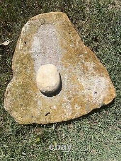 ST group Authentic Archaic Indian Grinding Matate & Stone From The Wolf Fam. Col