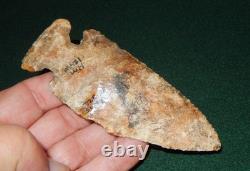 SUPER early archaic THEBES KNIFE CREEK FOUND IN ADAMS CO. IL. 4 YOUR COLL. N152