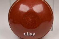 Santa Clara Pueblo Caved Red Seed Jar by Denise Chavarria Early 21st Century
