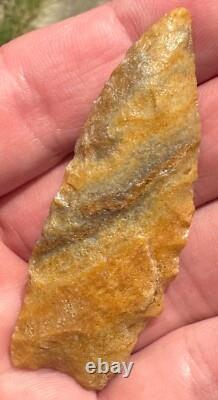 Searcy Dart Point / Hafted Knife 2 5/8 Colorful Quartzite Searcy Co Arkansas