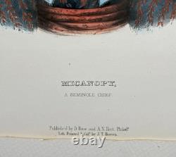 Set 4 McKenney & Hall Native American Chiefs Rice & Hart 1840s Lithographs