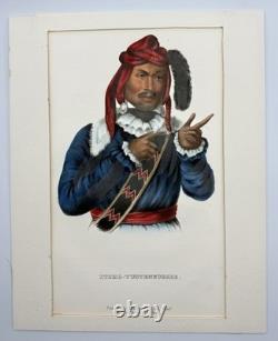Set 4 McKenney & Hall Native American Chiefs Rice & Hart 1840s Lithographs