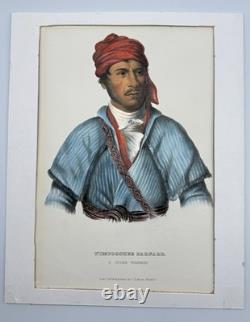 Set 4 McKenney & Hall Native American Chiefs Rice & Hart 1840s Lithographs