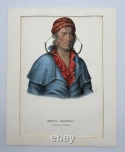 Set 4 McKenney & Hall Native American Chiefs Rice & Hart 1840s Lithographs