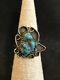 Silver 1930s Turquoise Ring By Navajo Etsitty Tsosie 1880-1937 Size 6.75