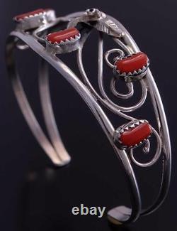 Silver Coral Open Flower Bracelet by Carolynn Nez AM62C