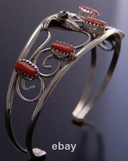 Silver Coral Open Flower Bracelet by Carolynn Nez AM62C