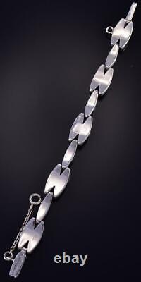 Silver & Lapis Navajo Inlay Link Bracelet by Touch of Santa Fe/TG 1K06W