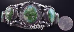 Silver & Turquoise Navajo Five Stone Bracelet by Tom Harris ZJ13G