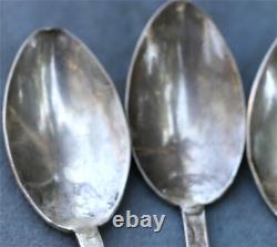 Six Antique Old Pawn Sterling Navajo Native American Handmade Spoons