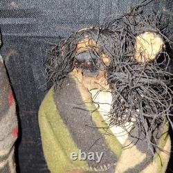 Skookum Dolls Lot of 2 Very Early Dried Apple & Other Need Some Repair