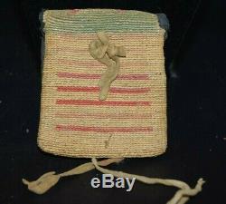 Small Nez Perce Indian Corn Husk Bag Wallet Early 1900s Native American