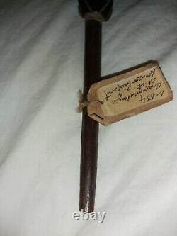 South American Embera (Choco) Tribe Shaman's Magic Frog Stick. Early 20th cent