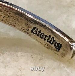 Southwest Turquoise DK matrix Sterling Silver Cuff Bracelet Navajo Les Baker VTG