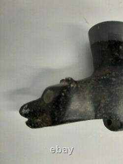 Steatite Pipe Native American Bear Head Seneca South Carolina Early 1900