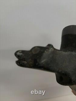 Steatite Pipe Native American Bear Head Seneca South Carolina Early 1900