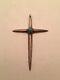 Sterling Silver Turquoise Cross/ Early Native American Sand Cast/ Hand Filed