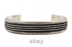 Stupendous Gail Bird Yazzie Johnson Early Sterling Silver Navajo Cuff Bracelet