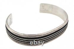 Stupendous Gail Bird Yazzie Johnson Early Sterling Silver Navajo Cuff Bracelet