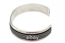 Stupendous Gail Bird Yazzie Johnson Early Sterling Silver Navajo Cuff Bracelet