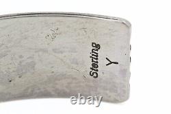 Stupendous Gail Bird Yazzie Johnson Early Sterling Silver Navajo Cuff Bracelet