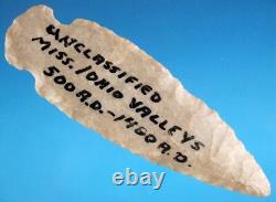 Super Fine Authentic Early Ovoid Knife Old Missouri Collection Arrowheads