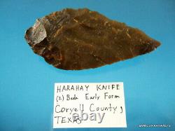 Super Fine Authentic Texas Early Fluted Harahey Knife Ex Dr Tatu Arrowheads COA