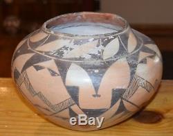 Superb Early 1900's Handcoiled Old Acoma Pueblo Olla! Free Shipping