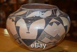 Superb Early 1900's Handcoiled Old Acoma Pueblo Olla! Free Shipping