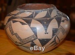 Superb Early 1900's Handcoiled Old Acoma Pueblo Olla! Free Shipping