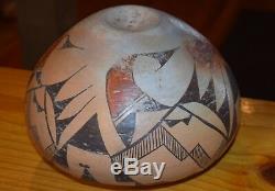 Superb Early 1900's Handcoiled Old Acoma Pueblo Olla! Free Shipping