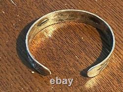 Superb Early Navajo Coin Silver WHIRLING LOG Bracelet Fred Harvey Era pre-1930s