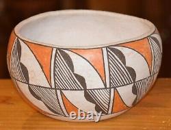 Superb Vintage Handcoiled Acoma Pueblo Olla! MID To Early 1900's/free Shipping